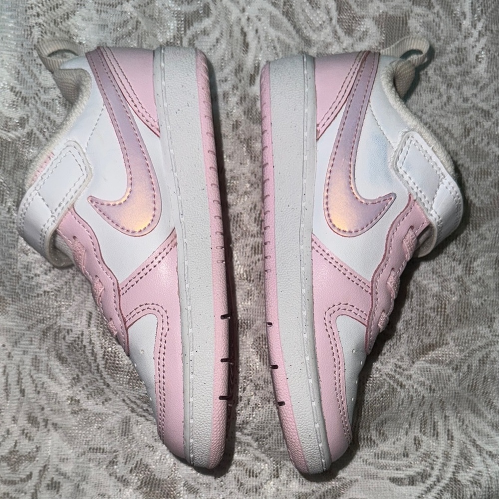 Nike Kids Pink and White Sneakers
